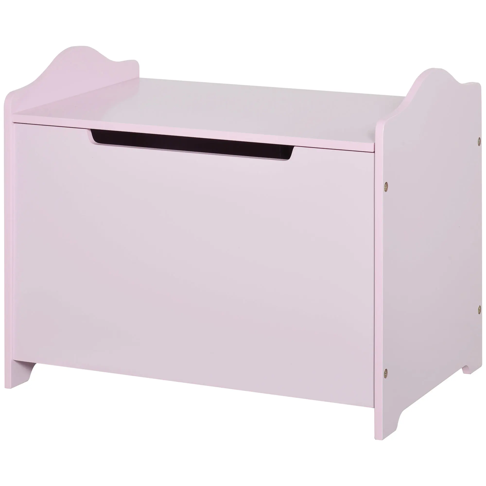 HOMCOM Kids Playroom MDF Storage Chest Pink