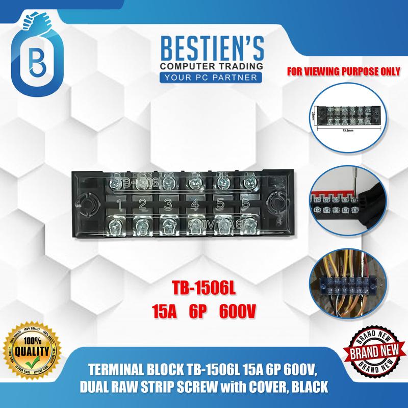 TERMINAL BLOCK TB-1506L 15A 6P 600V, DUAL RAW STRIP SCREW with - TikTok ...