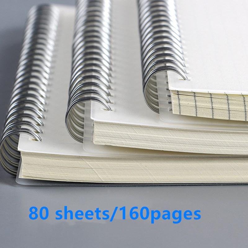 A5 Notebook 80 Sheets A5 B5 Notebook Grid/Line/Blank Spiral Notebooks ...