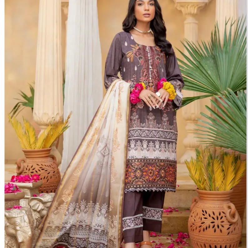 D-05 Luxury lawn ready to wear three piece suit by Soni Chiffon Clothing stitched  suits punjabisuits uk