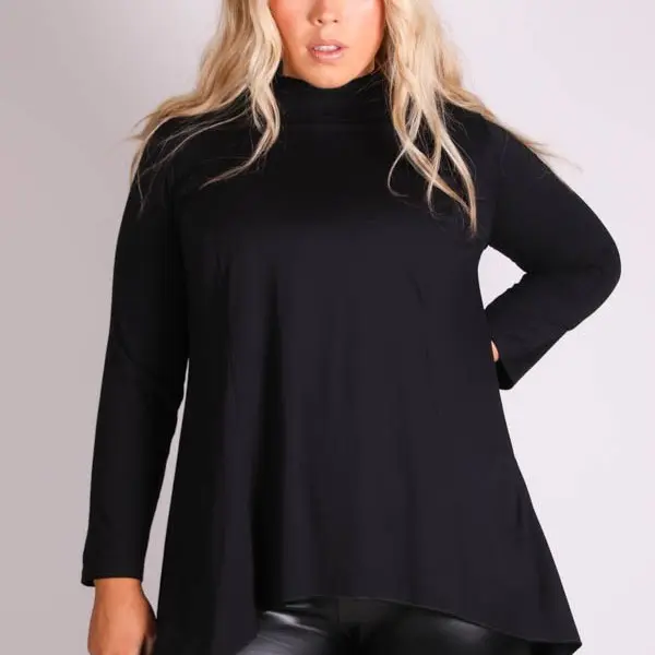 High Neck Asymmetric Tunic