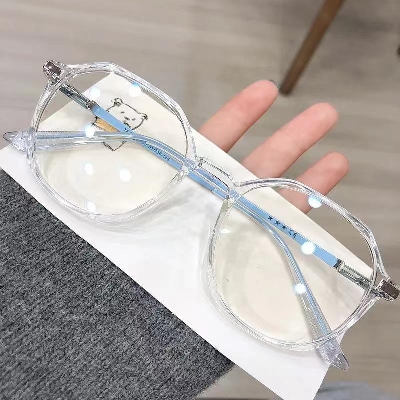 Kính bảo vệ mắt chống bức xạ ánh sángXanh Biển và chống mệt mỏi cho phụ nữ, kính gọng tròn cho nam giới, phản xạ phẳng trang trí 0