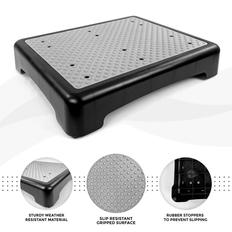 1 2 3 Step Ladder Folding Portable Compact Heavy Duty Iron Anti-Slip Mat Stool 3