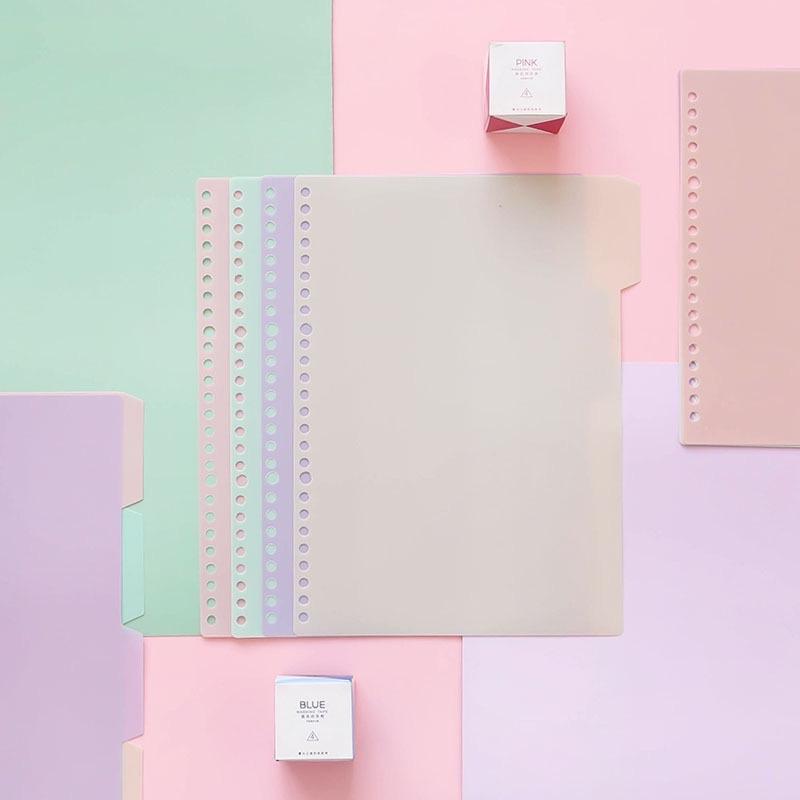 4pcs Set! A5(20holes) Pastel Color Index Divider Index Separator ...