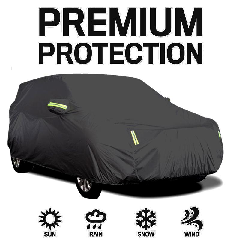 【ATRACTIVOLL】Outdoor Car Protective Cover is Waterproof, Sunscreen, and Dustproof, Keeping the Car Surface Clean Black 3