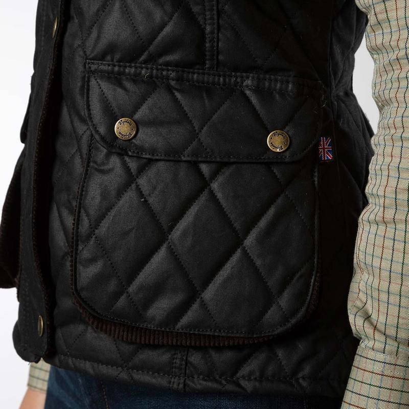 Rydale Ladies Diamond Quilted Wax Waistcoat II 3