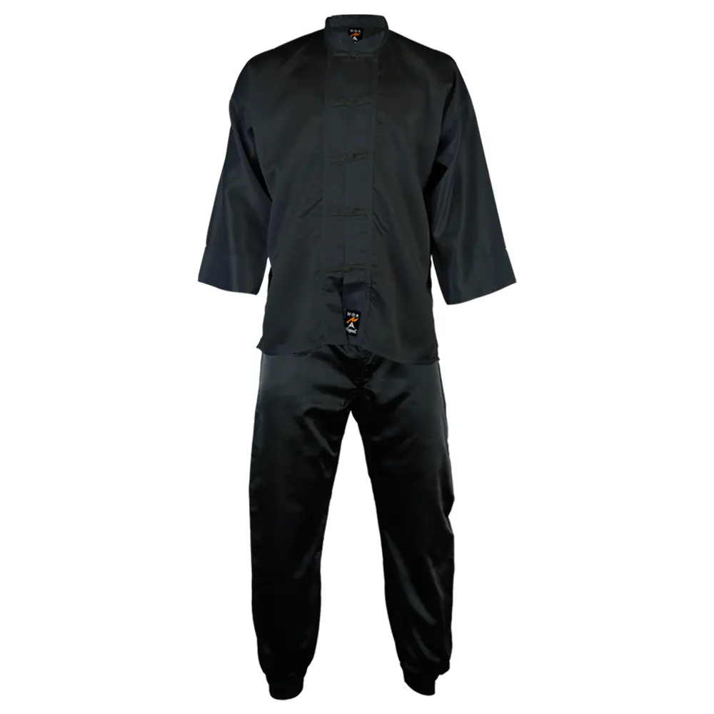 KUNG FU UNIFORM SATIN : ALL BLACK