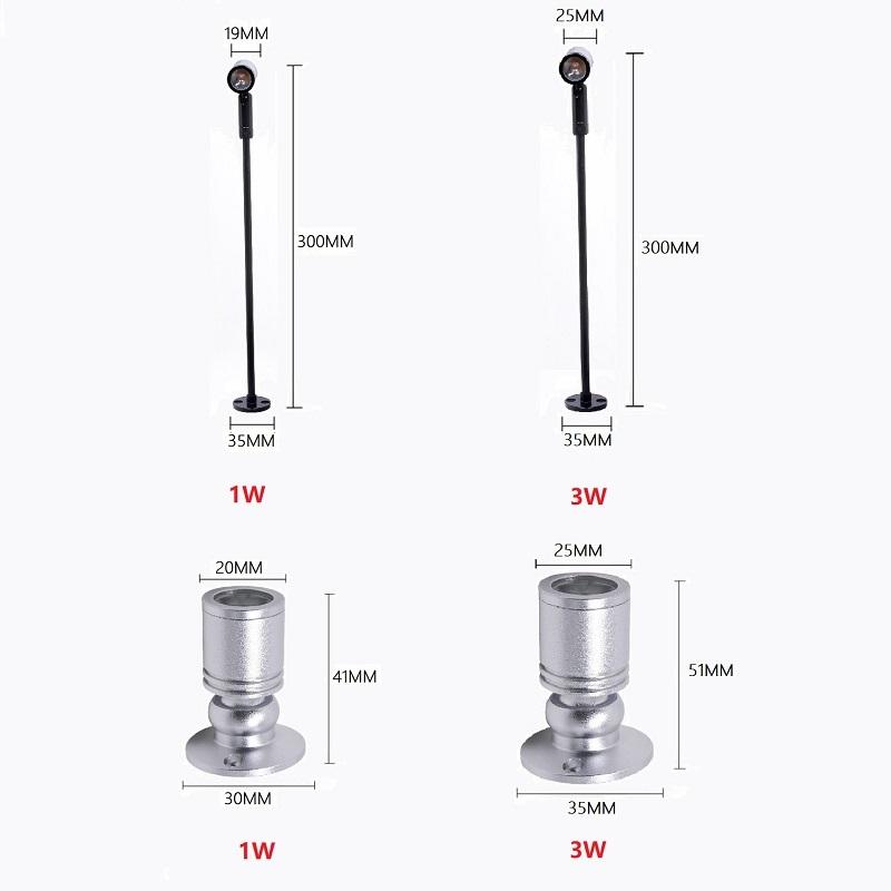 Product Introduction of LED RGB Led Spot Light USB 5V Dimmable Mini Ceiling Spotlight 3W Surface Mounted Cabinet Showcase Doll House Jewelry Lamp 40