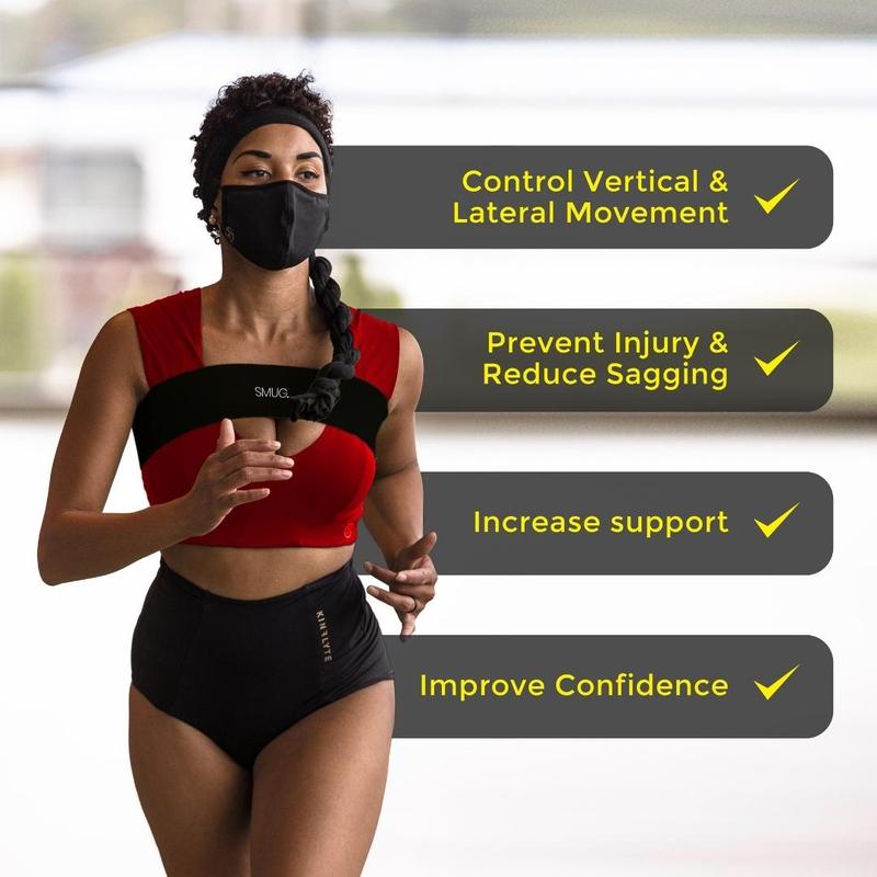 SMUG Breast Support Compression Band | Sports Bra Alternative for Running, Workouts, Sport & Fitness Activities 2