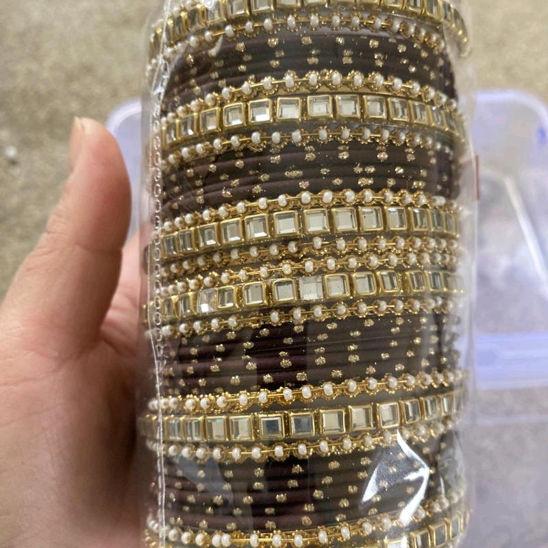 Kundan Bangles Set, Indian Bangles for Women, Wedding Bangles Set in Different Colours 7