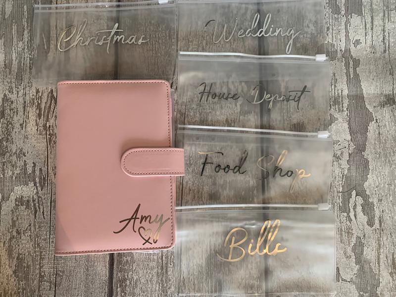 A6 Personalised Budget Binder with 5 Cash Wallets - Please message seller with all personalisation 6