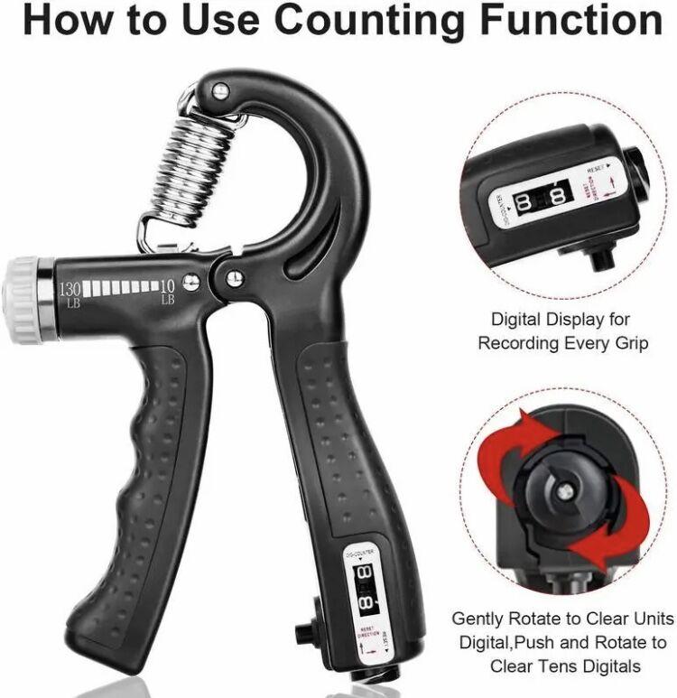 5-60Kg Adjustable Heavy Gripper Fitness Hand Exerciser Grip Wrist Training Increase Strength Spring Finger Pinch Carpal Expander 3