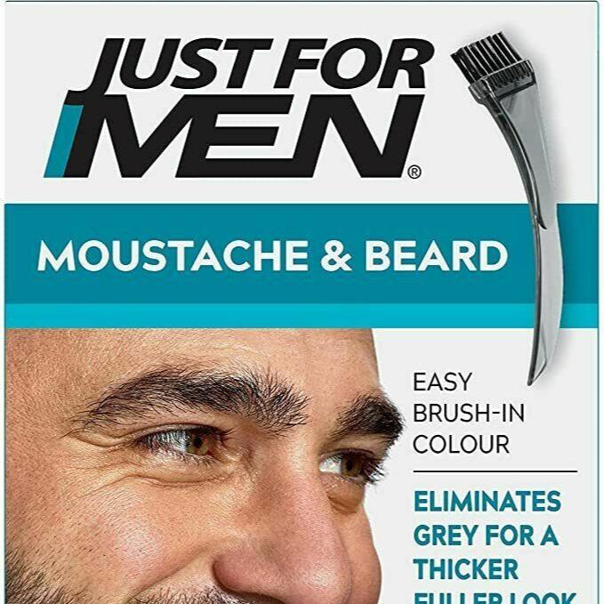 Just For Men Dark Brown Black Moustache and Beard M-45 M45- GENUINE Hair Care Gel Aloe 2