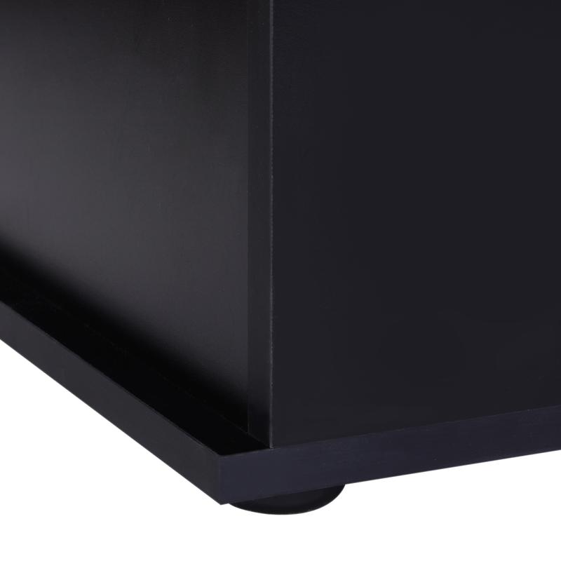 GYWooden Storage Box Clothes Toy Chest Bench Seat  Bedding Blanket Trunk Container with Lid - Black 5
