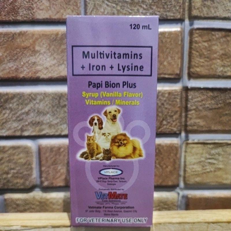 Papi Bion Plus Syrup, 120ml - Iron Supplement for Dogs and Cats ...