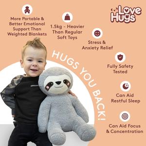 1.5kg Weighted Teddy For Anxiety, Comfort, Stress Relief & Restful Sleep - Sloth Plush Therapeutic Weighted Stuffed Animal For Kids, Teenagers & Adults
