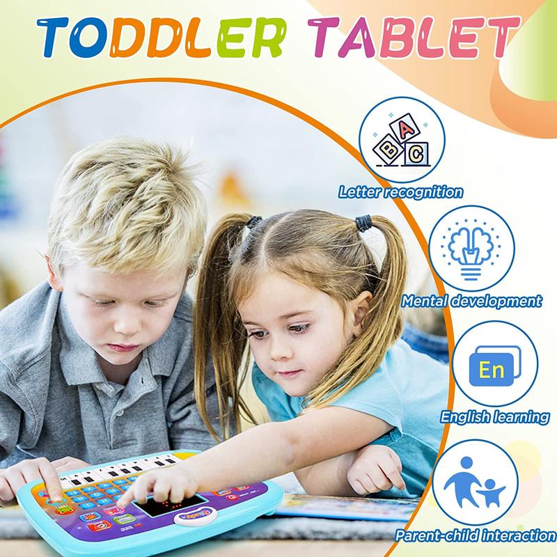 deAO Toddler Tablet Early Learning Educational Toy for 3 Year Olds Multi-Interactive Educational Touchpad with Letters, Numbers, Songs, Piano, Animal Sounds & More-Perfect Gift for Toddlers & Preschoolers 5