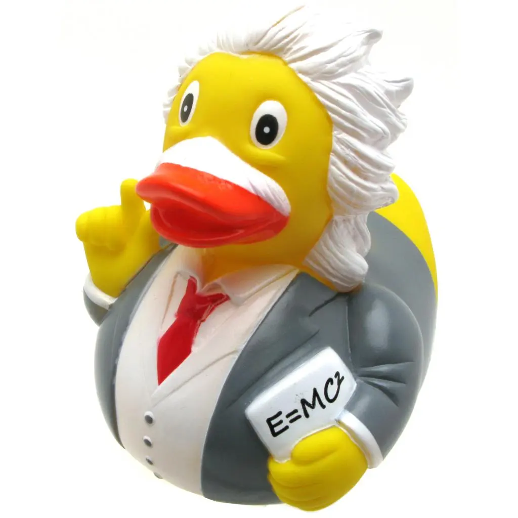 Albert Quackstein Rubber Duck Novelty Bath Toy Gift - Yarto