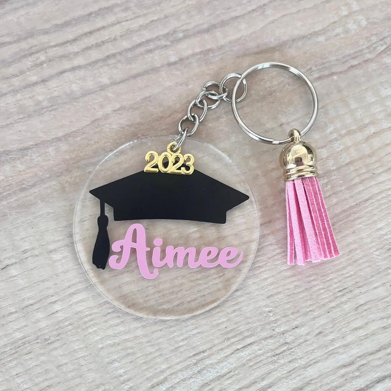 Graduation keyring, personalised graduation keyring with 2025 charm. 2