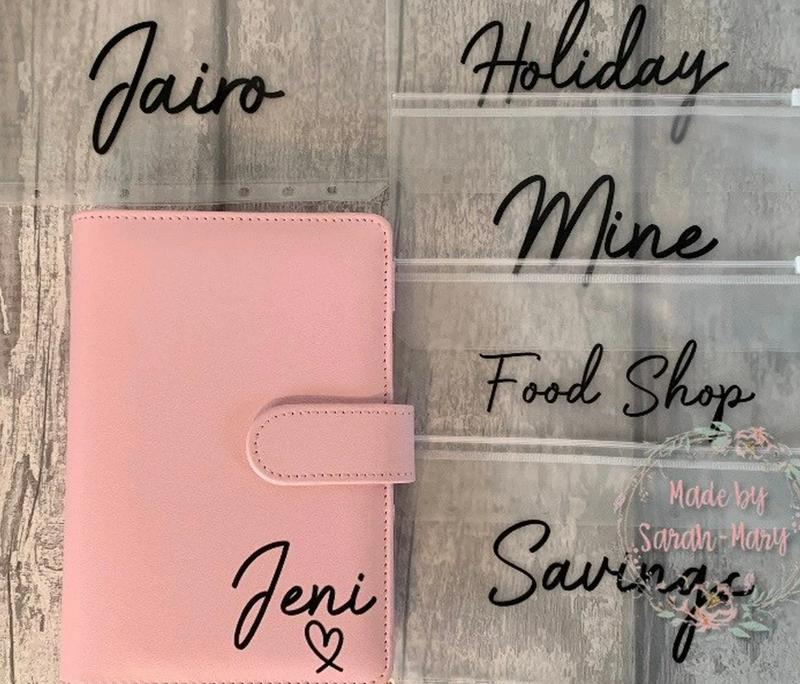 A6 Personalised Budget Binder with 5 Cash Wallets - Please message seller with all personalisation 3