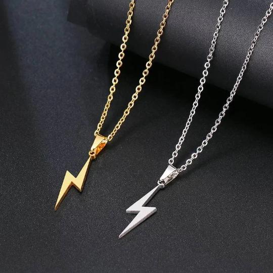 Lightning Pendants Necklaces For Protection Gold Silver Rose 0