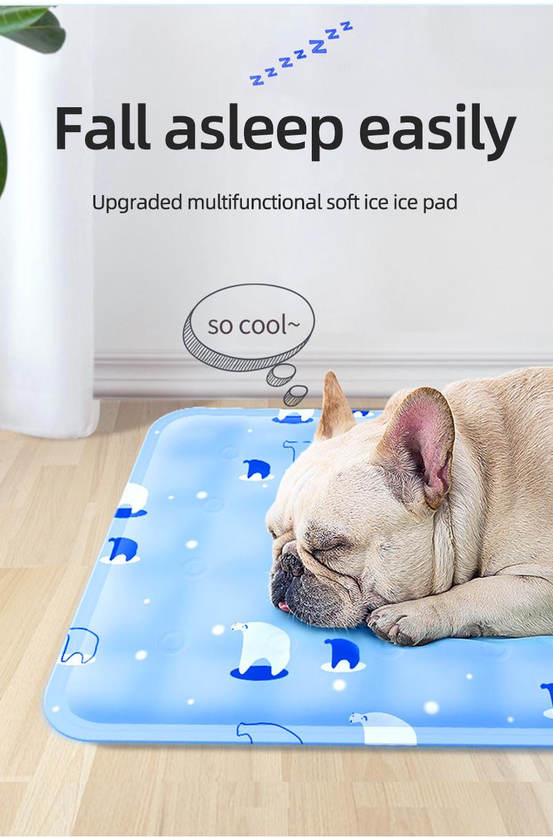 Product Introduction of Petsup Pet Cooling Pad - Ice Gel and Water Refillable Mat Breathable and Waterproof Summer Sleeping Bed Provides Instant Cooling Comfort for Dogs and Cats Perfect for Hot Days Lightweight and Easy to Clean for Indoor or Outdoor Pet Use 34