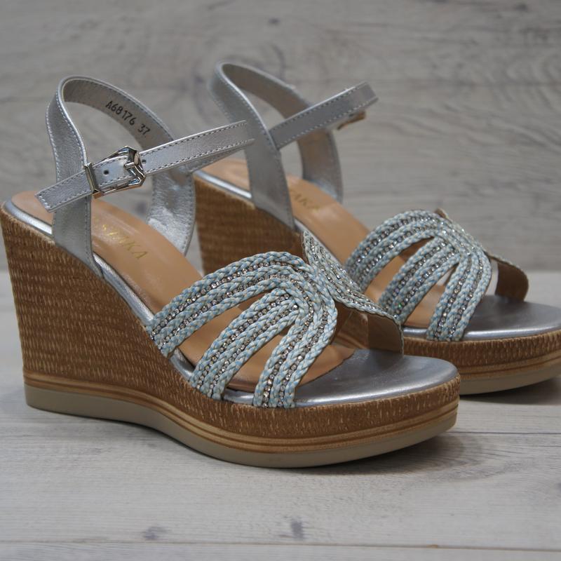 IVACHY Womens Summer Sparkling Wedge sandals A68176 6