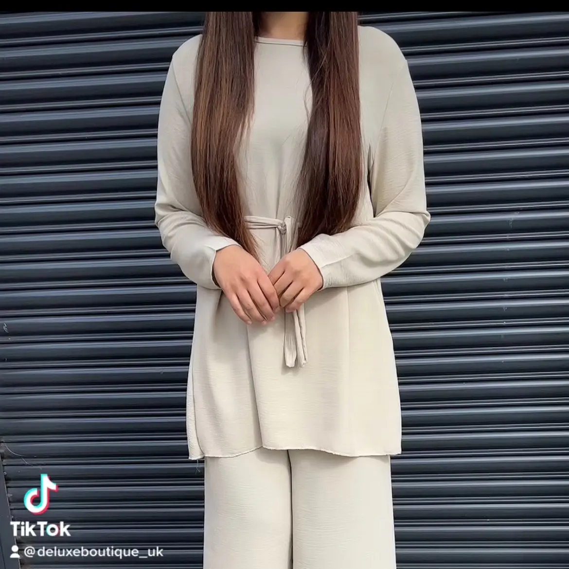 Co ord set Womenswear Belt Comfort Long Sleeve