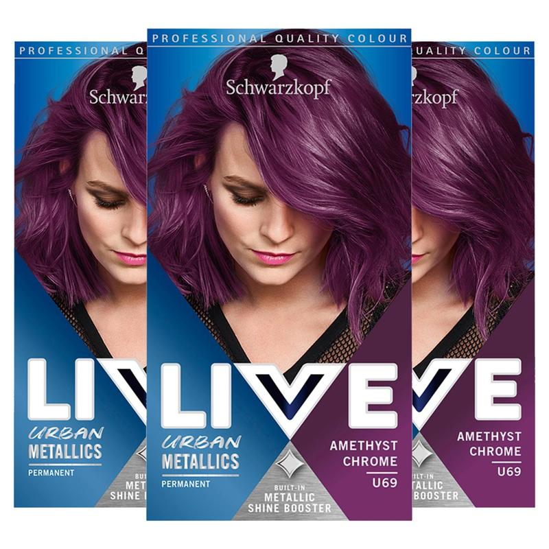 Schwarzkopf LIVE Urban Metallics Vibrant, Long Lasting, Permanent Silver Hair Dye, Infused with Coconut Oil for Shiny Hair, Choose Your Shade 3