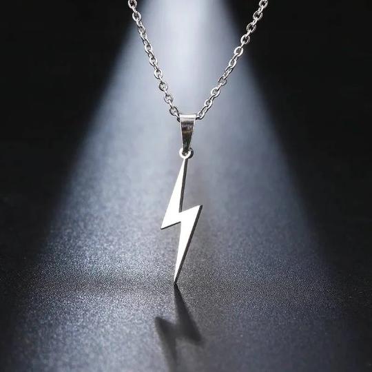 Lightning Pendants Necklaces For Protection Gold Silver Rose 3