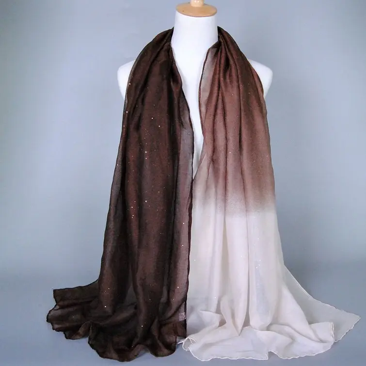 Duotone Scarf - Brown & Off White
