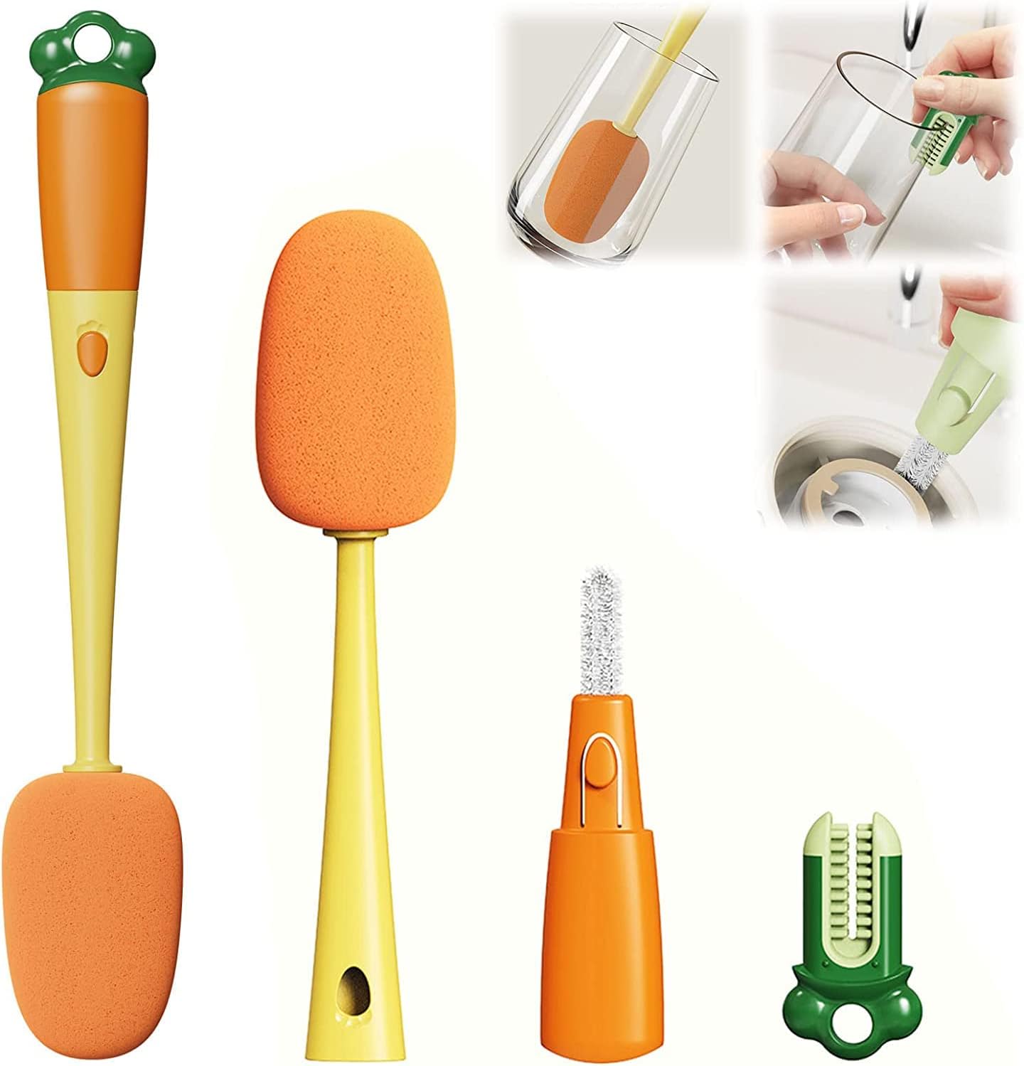 Multifunctional 3 In 1 Crevice Brush For Cleaning Bottles For Home
