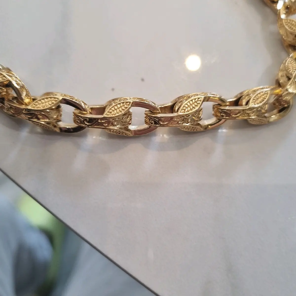 10.6mm tulip necklace or bracelet gold plated