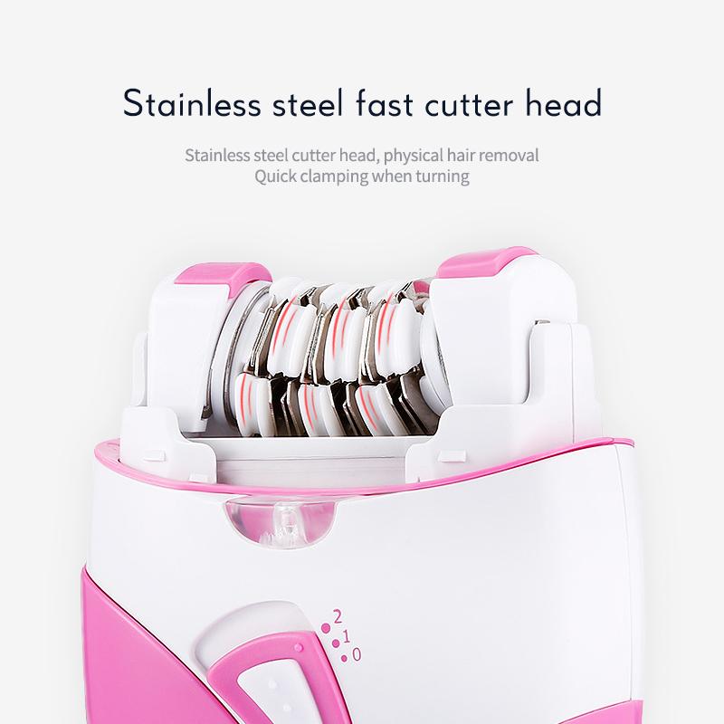 Product Introduction of KM-189A Epilator Ladies Underarm Private Parts Hair Removal Body Bikini Depilador Electric Eyebrow Trimmer Machine Beauty Kit+6 Months Warranty 19