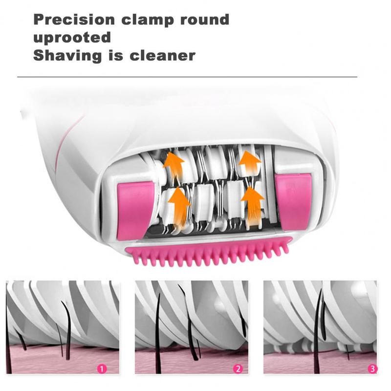 Product Introduction of KM-189A Epilator Ladies Underarm Private Parts Hair Removal Body Bikini Depilador Electric Eyebrow Trimmer Machine Beauty Kit+6 Months Warranty 24