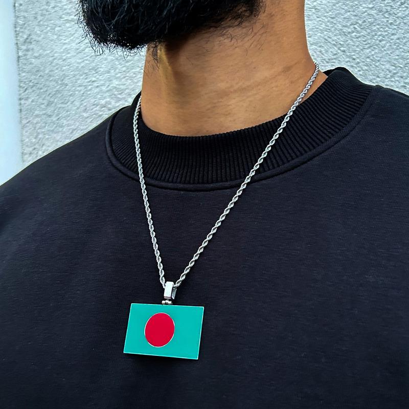 Product Introduction of Bangladesh Flag Pendant - Christmas, Christmas Gifting, Gifts For Her, Gifts for Women, Gifts for Men, Trending Jewelery, Fashion Jewellery, Luxury Stylish Birthday Gift 4