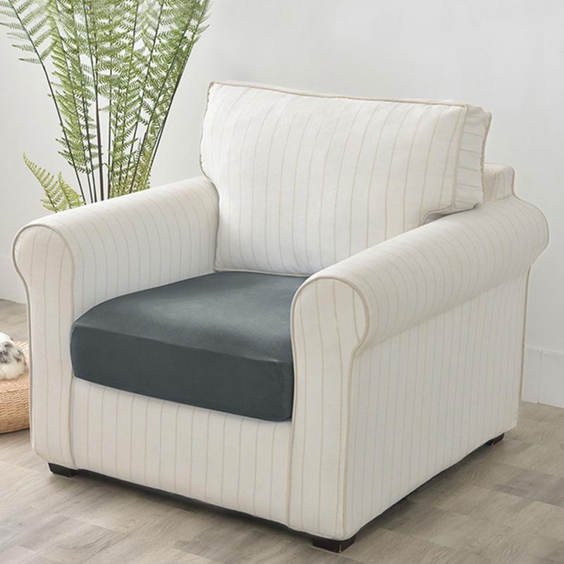 Velvet Sofa Seat Cushion Covers Length 50-65/125/190cm for 1/2/3-Seat Stretch Couch Protector Slipcovers 7