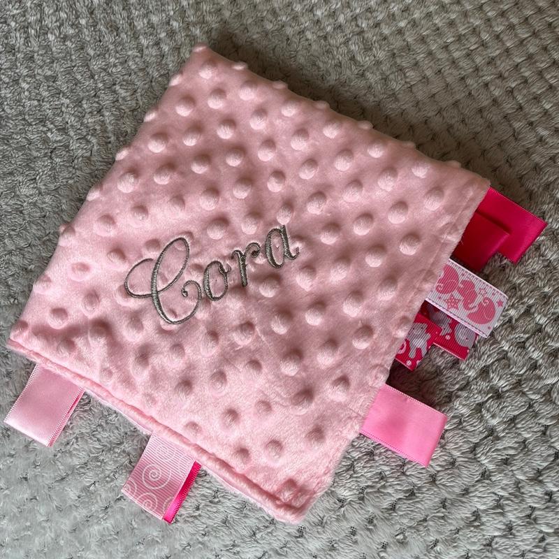 Personalised taggie blanket 2