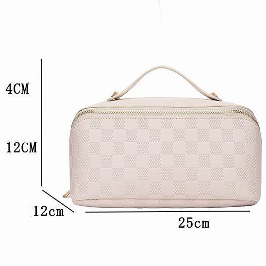 Large-Capacity Travel Cosmetic Bag, Large Travel Makeup Bag, Waterproof Portable Leather Makeup Bags, Double-Layered Cosmetic Bag, Multifunctional Storage Makeup Bags for Women 1