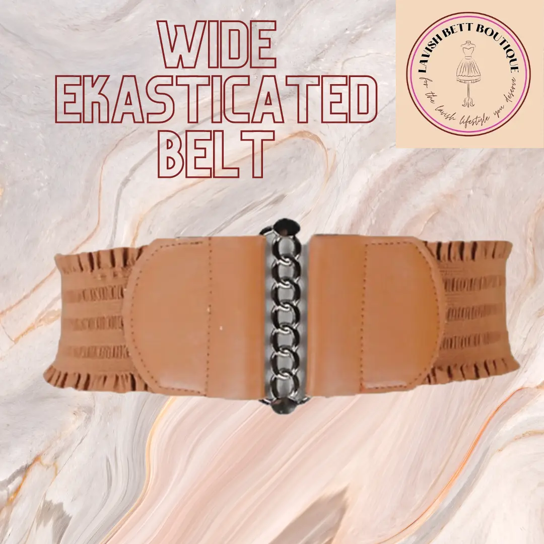 Tan Wide Elasticated BELT