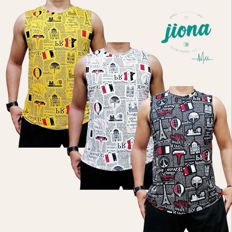 Product Introduction of Men'S Sleeveless T-Shirt Vest Magazine Print Edition, Fashionable, Loose, Daily Street Vest Top 5