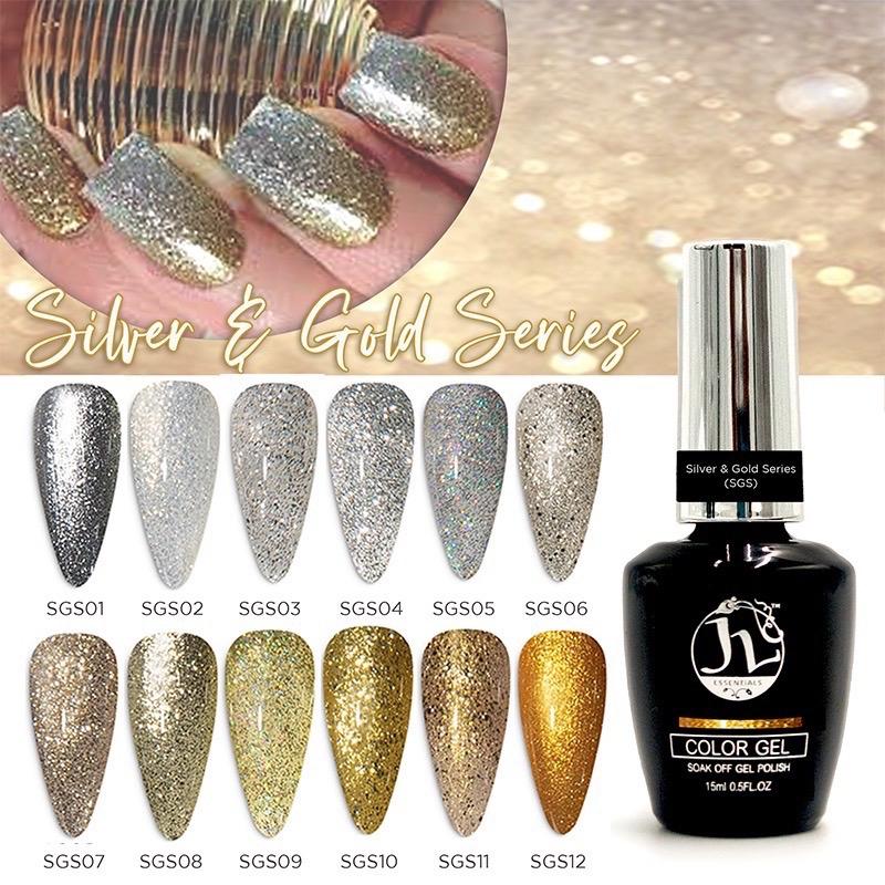 JL Essentials Color Gel Polish Silver and Gold Series SGS 15ml - TikTok ...