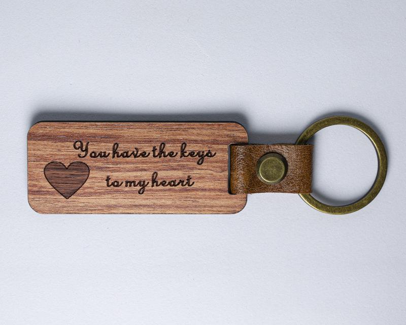Product Introduction of Wooden Valentines Keyring 9