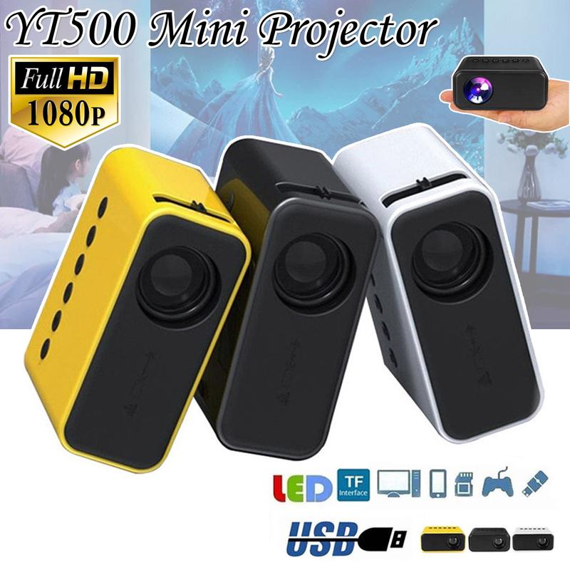 ArchTech YT500 LED Mini Projector 320x240 Pixels Supports 1080P USB Audio Portable Home Media Vid Home Theater Video Beamer VS YG300