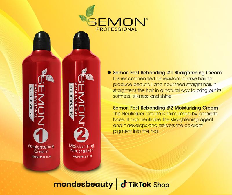 Semon Fast Rebonding #1 Straightening Cream #2 Moisturizing Cream ...