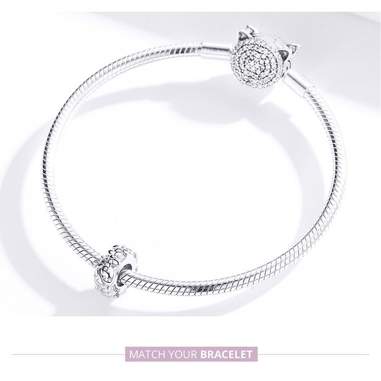 Genuine 925 Sterling Silver Ladybird & Flowers Spacer Charm Bead - Pandora Bracelet Compatible - Birthday Anniversary Elegant 1