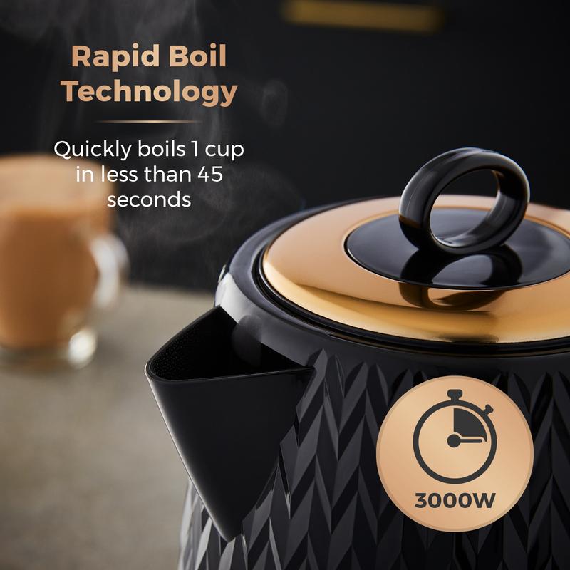 Empire 1.7 Litre Kettle with Brass Accents 4