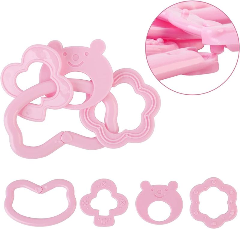 deAO Nurturing Pretend  28pcs Baby Doll Accessories Set With Bag – Baby Care, Feeding & Bath Toy Kit with Clothes, Pacifier & Dummy – Role Play Gift for Girls & Boys 5