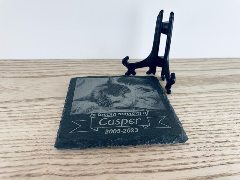 Product Introduction of Personalised Photo Stone Cat Dog Pet Memorial Memory Loss Present Gift Cat Loss 2