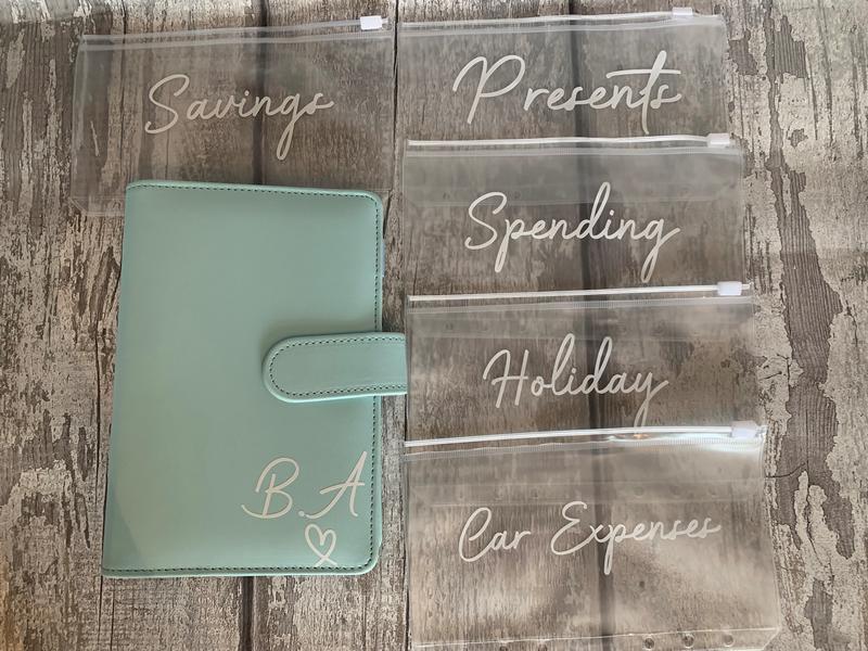 A6 Personalised Budget Binder with 5 Cash Wallets - Please message seller with all personalisation 5